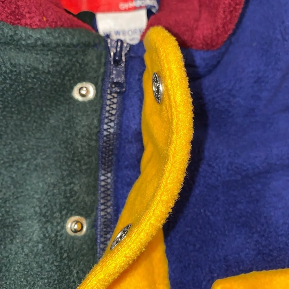 Vintage 1998 Gymsport Gymboree Color‎ Block Fleece Bodysuit Newborn 3-6 Months